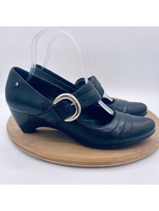 PIKOLINOS Shoes - Pikolinos Mary Jane Shoes Womens 8.5 39 Black Leather Pumps Buckle Whimsygoth